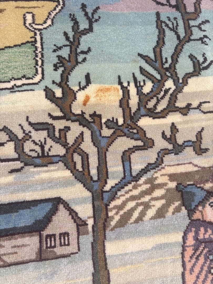 【レア柄・格安】ペルシャ絨毯　大判　手織り　パキスタン　タブリーズ