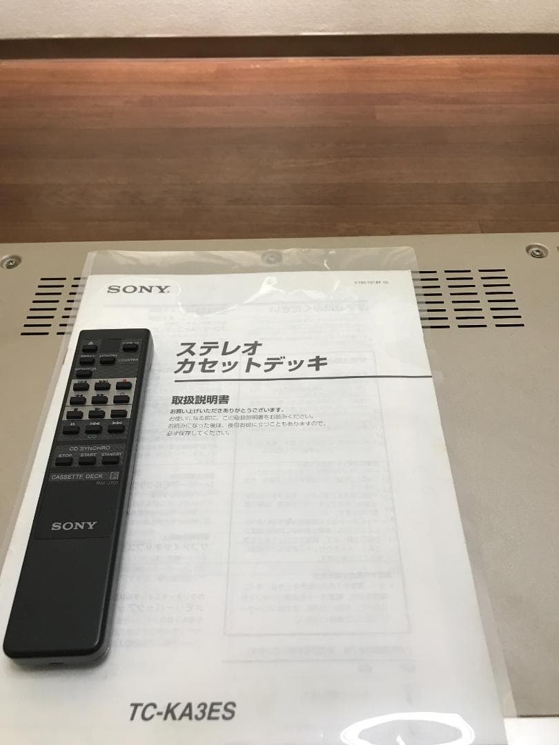 SONY TC-KA3ESステレオカセットデッキ　リモコン説明書元箱ゴールド金色