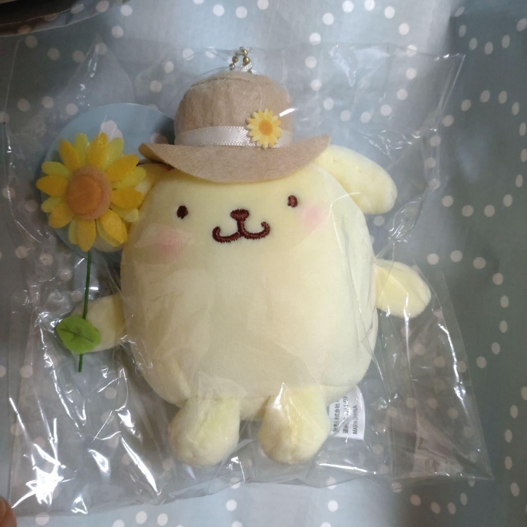 ポムポムプリン　むにゅぐるみ　マスコット　サンリオ　ひまわり