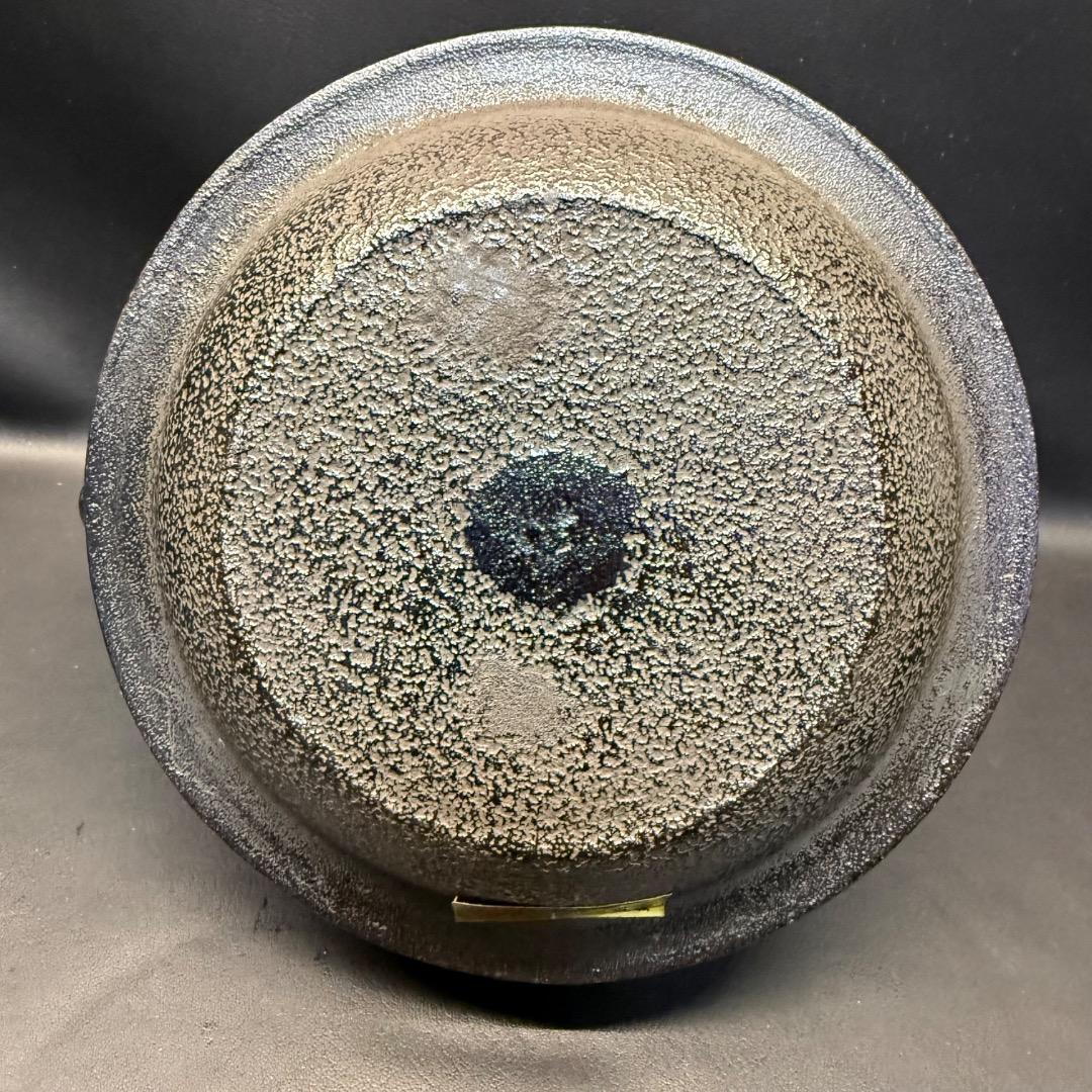 ◉※後右棚c1003 未使用保管品 南部鉄器 岩鋳 万代アラレ 鉄瓶 本場盛岡