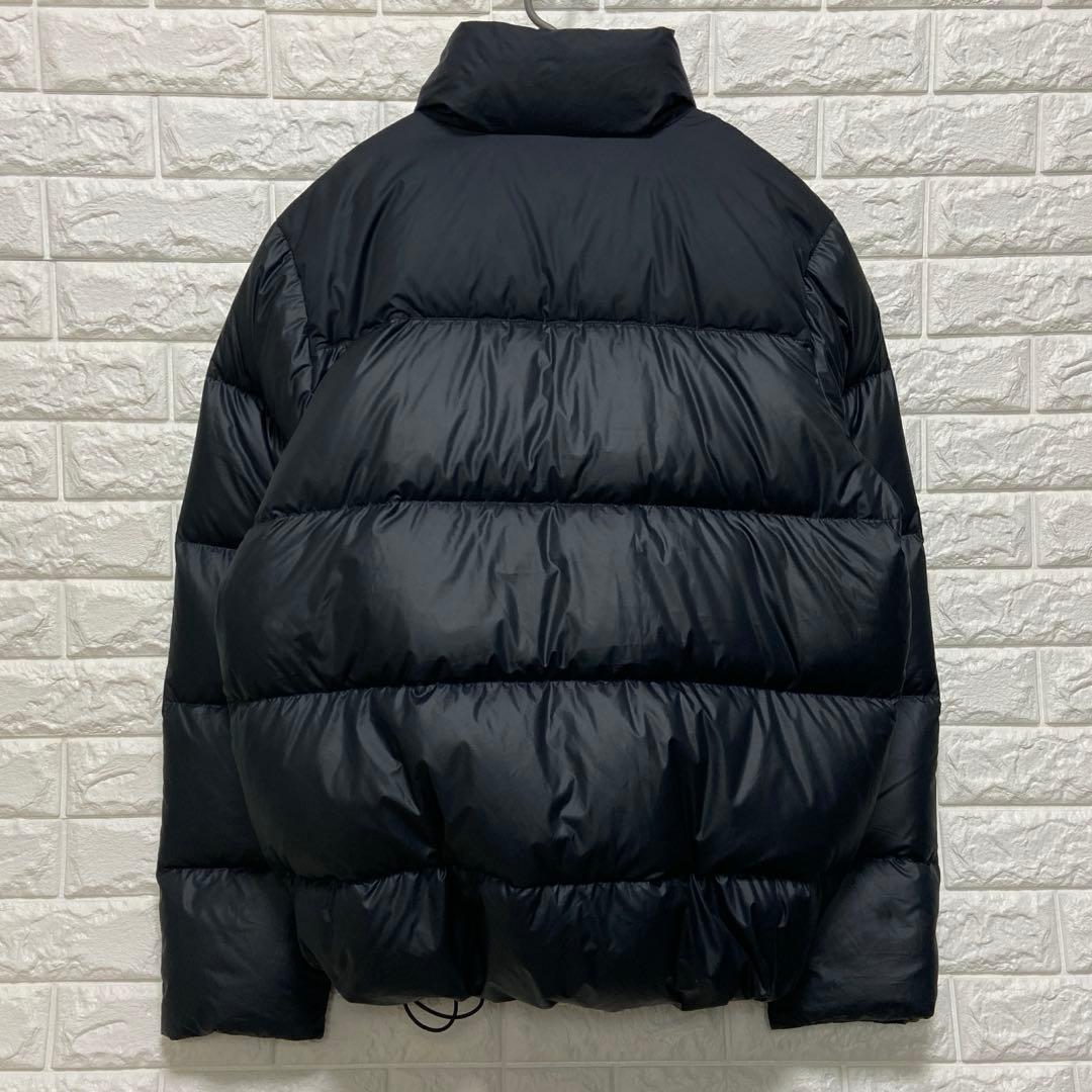 NIKE ナイキ 肉厚 ダウンジャケット 無地 ブラック 裾ドローコード付 XL