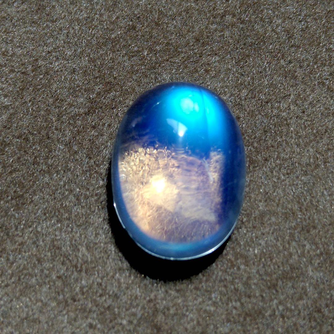 5.916ct 大粒 ★ 天然ブルームーンストーン ルース 鑑別済み 外し石