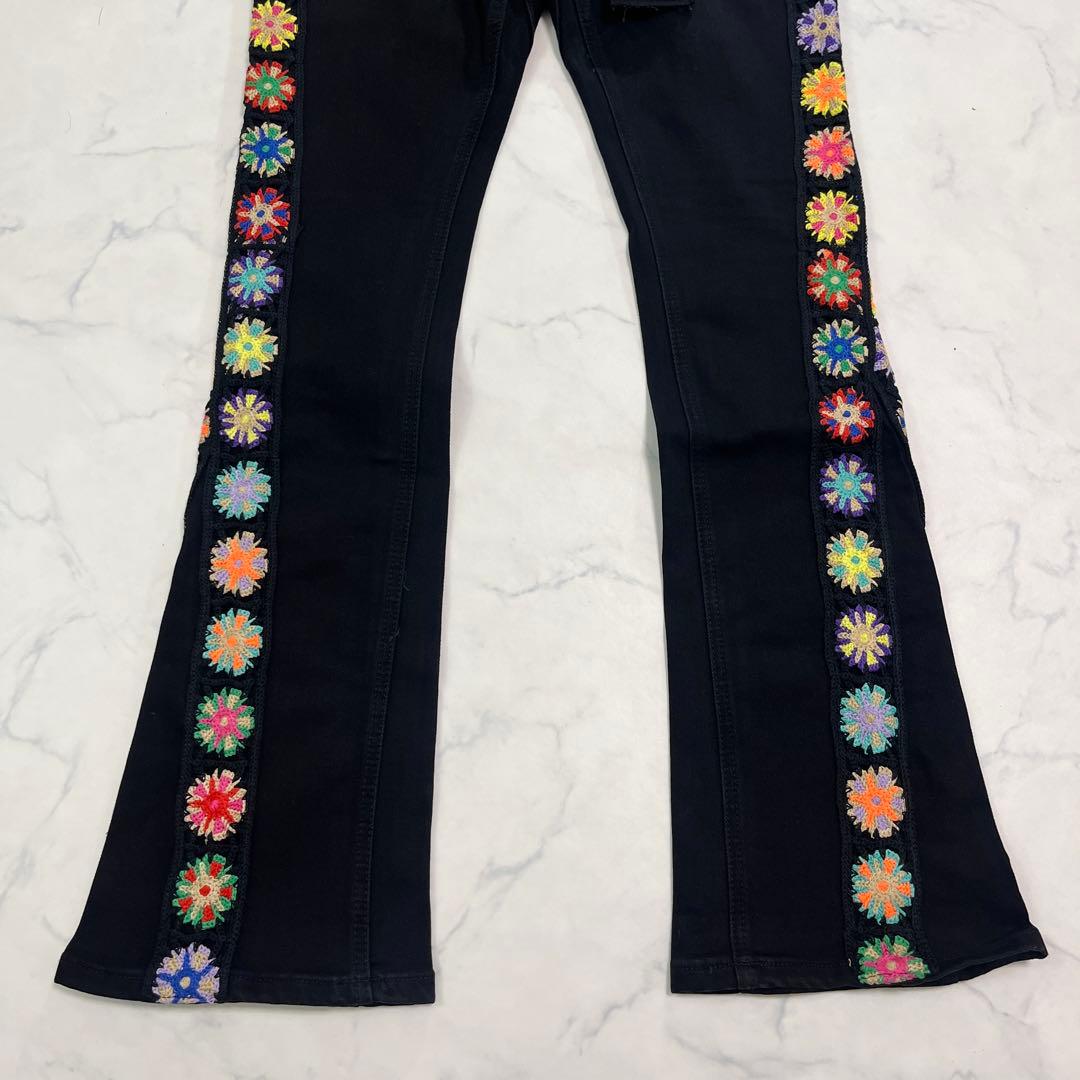 eyden着用 バラバサスvalabasas ブラックスキニーフレアデニム 29