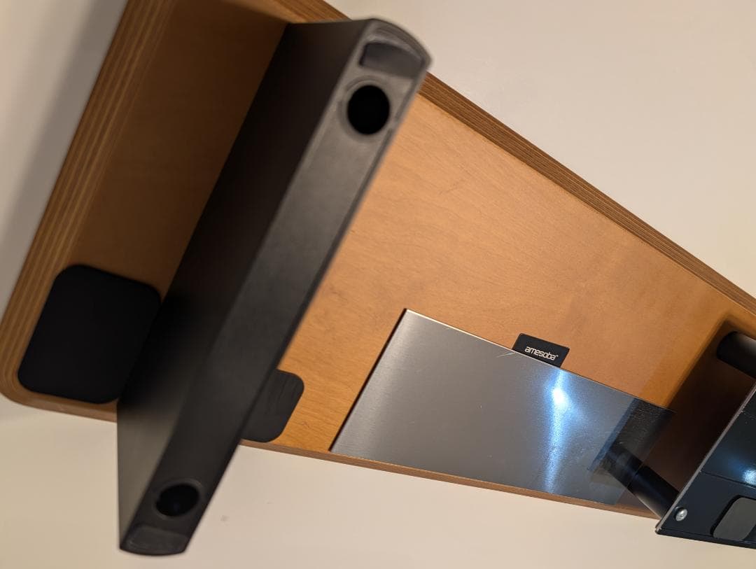 amesoba 木製 モニタースタンド 卓上 デスクシェルフ