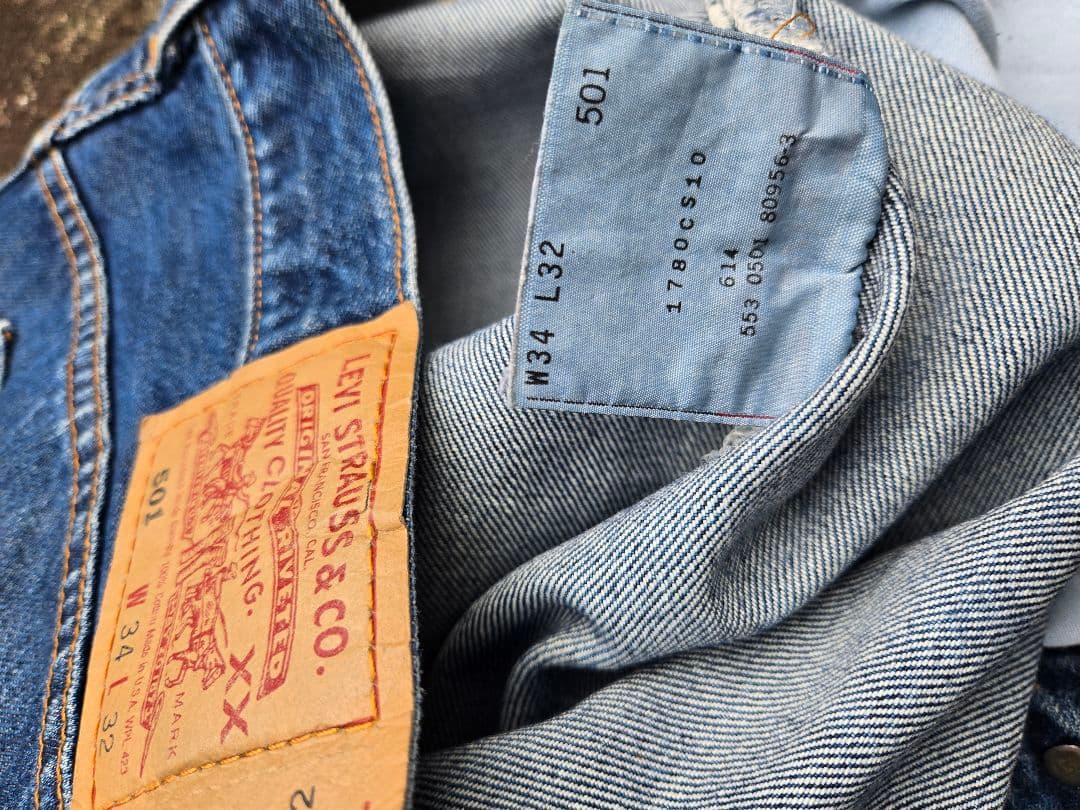 希少 Rのみ 00s USA製 Levi's 501 W34 濃紺 米国製