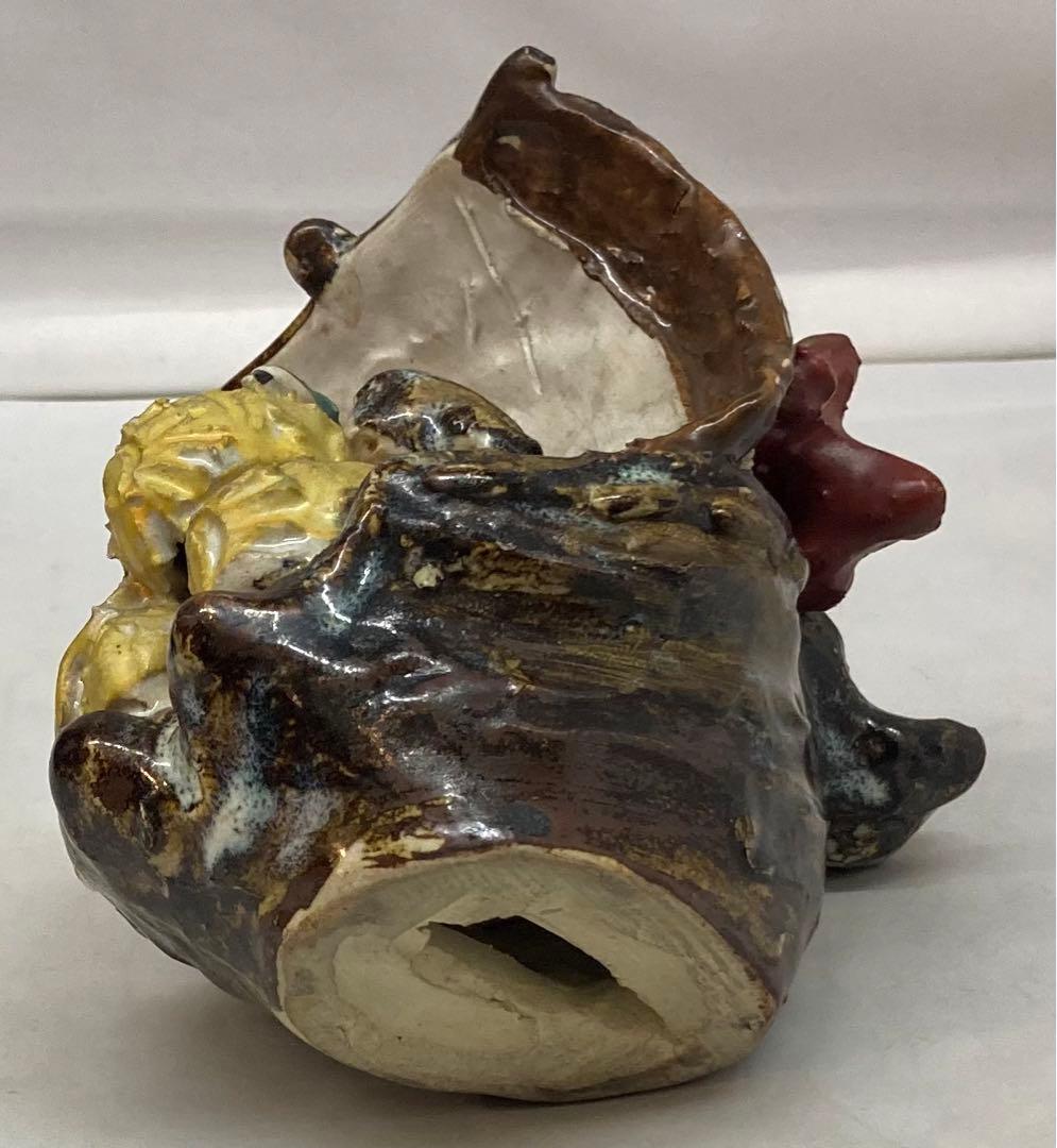 B192s  「宝船  置物」浅見安兵衛作　共箱　京焼　床飾