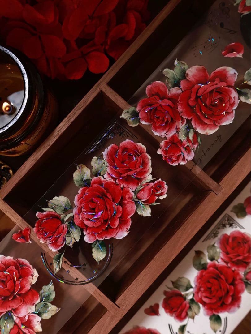 壹洱原创《旧日红笺》海外マスキングテープ　マステ 【2563】