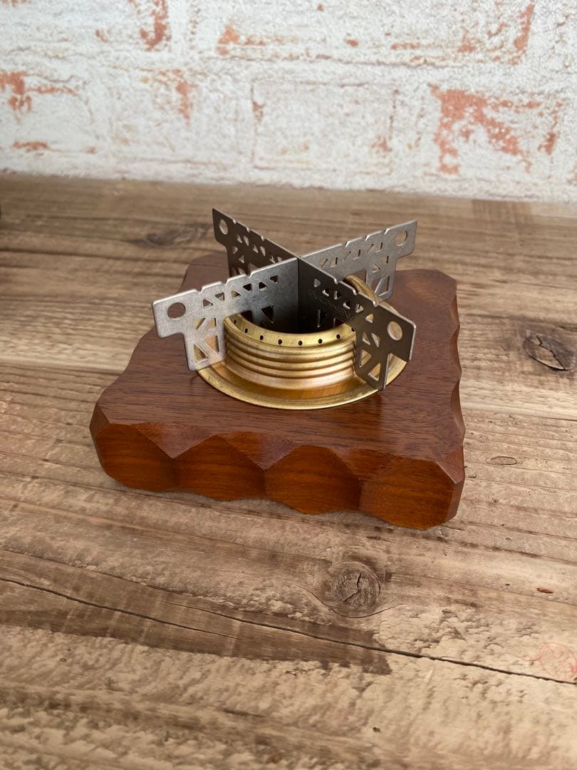 【未使用品】トランギア アルコールバーナー、エバニューゴトク、木製漆台座　セット