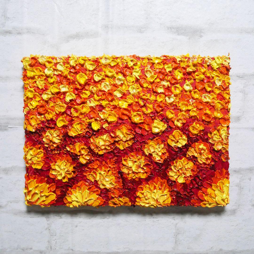 油絵 油彩 油彩画 絵画 絵 【マリーゴールド】