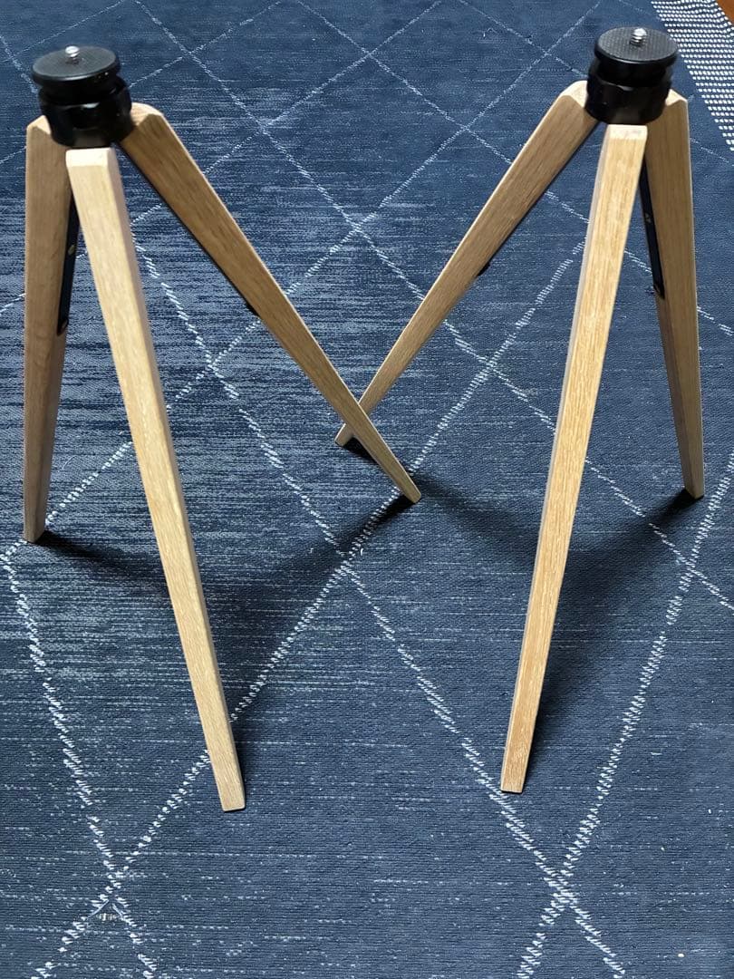 ハセル‼️ オーク材木製三脚テーブル脚　2セット分