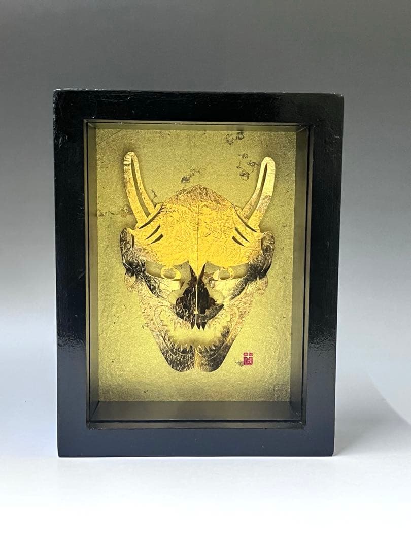 E232 般若　前山一夫　木製フランス製　中張り18金紙　24金紙