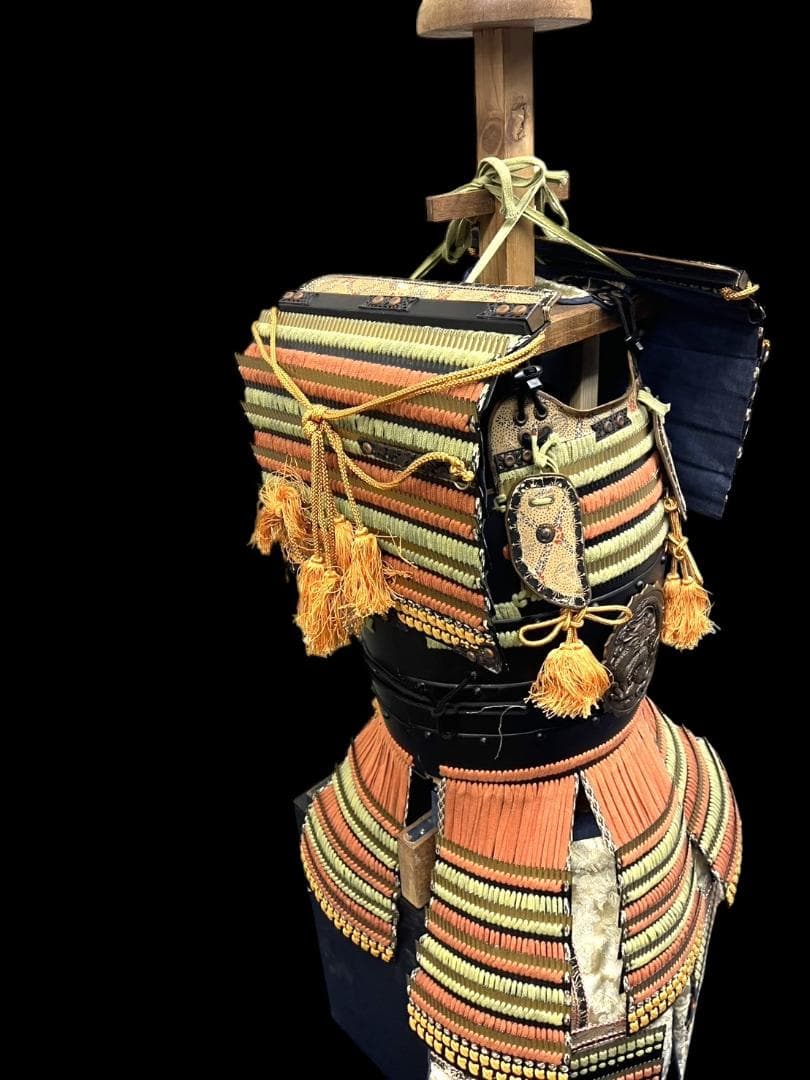 送料込み 着用可能 甲冑 等身大 当世具足 鎧兜 時代祭り 鎧櫃 龍刻 胸当て