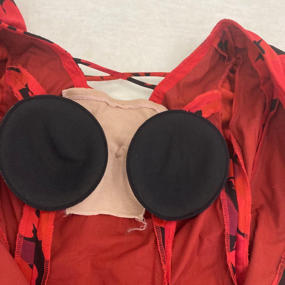 良品 フラメンコ衣装 ワンピース ティアード ロングドレス オーダーメイド 花柄