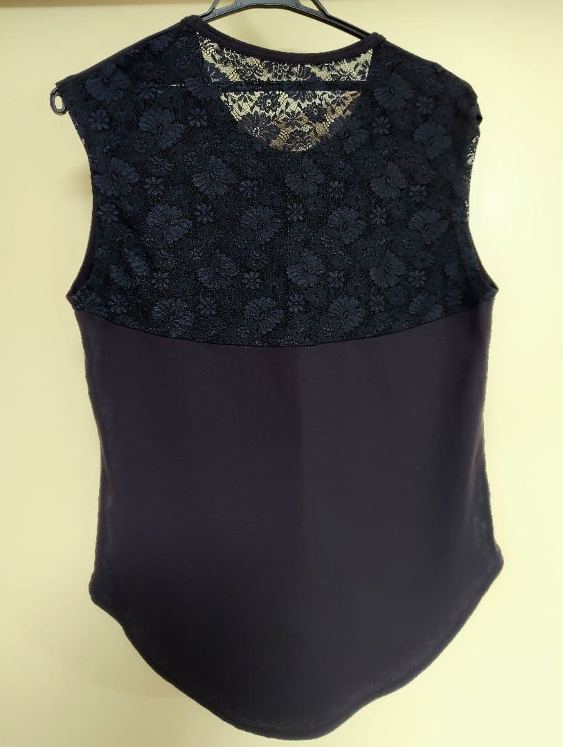 【ほぼ新品】ミカランセ MIKANO バックフラワーレース エアリーTシャツ