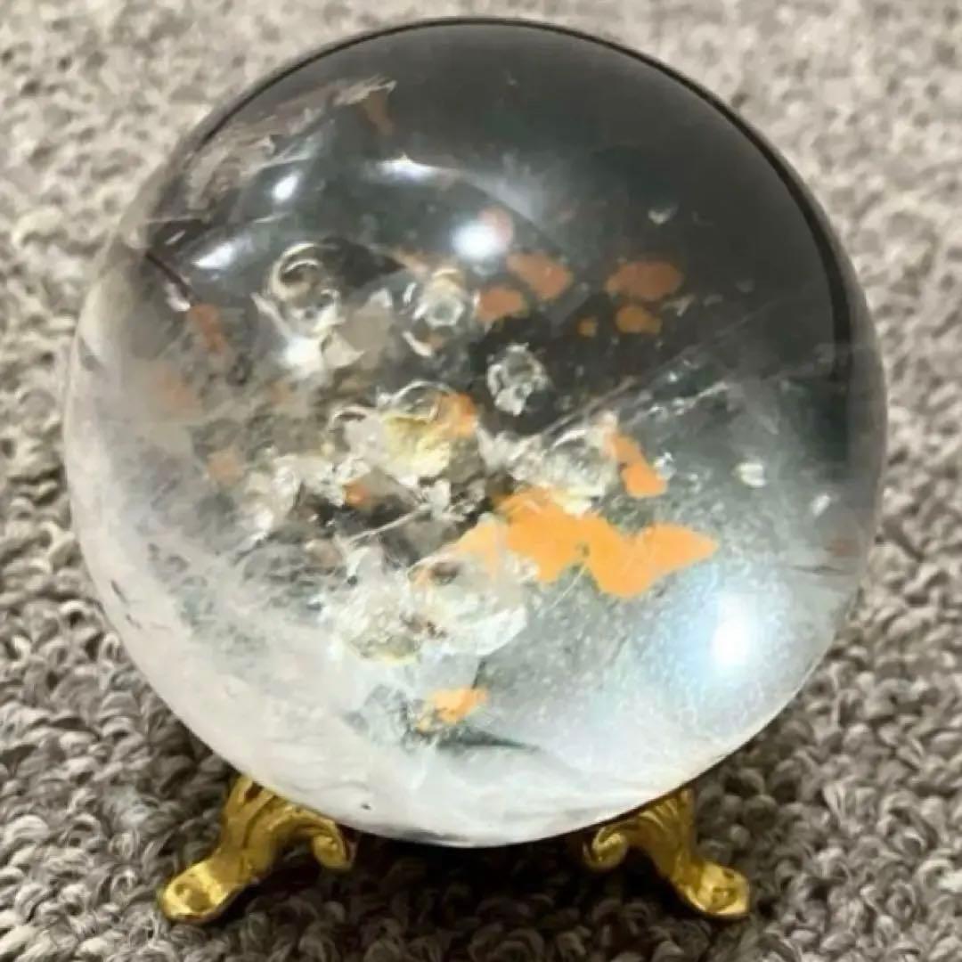 台座付　ガーデンクォーツ　ガーデン水晶　スフィア　丸玉　鑑賞石　パワーストーン