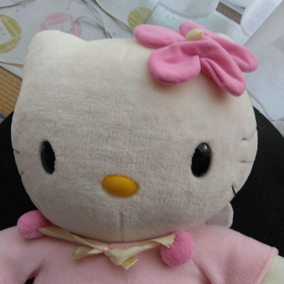 【希少・ビンテージ】ハローキティ ぬいぐるみ 特大 ピンク エンジェル （天使）
