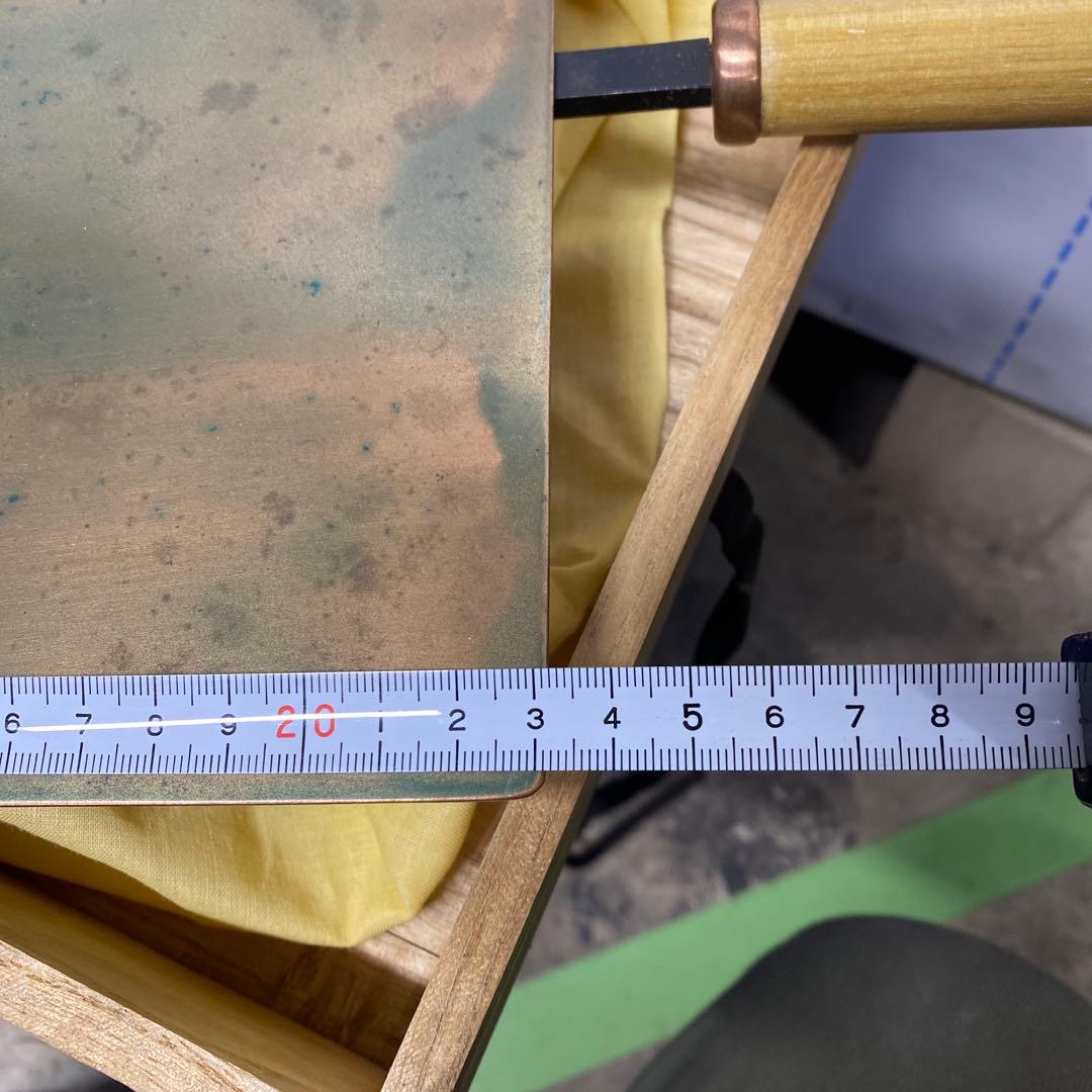 銅製 縁なしフライパン玉子焼鍋 桐箱入り