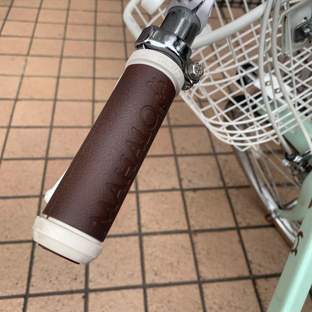 【POM】MAHALOジュニア ミントグリーン 自転車 変速機付き　22