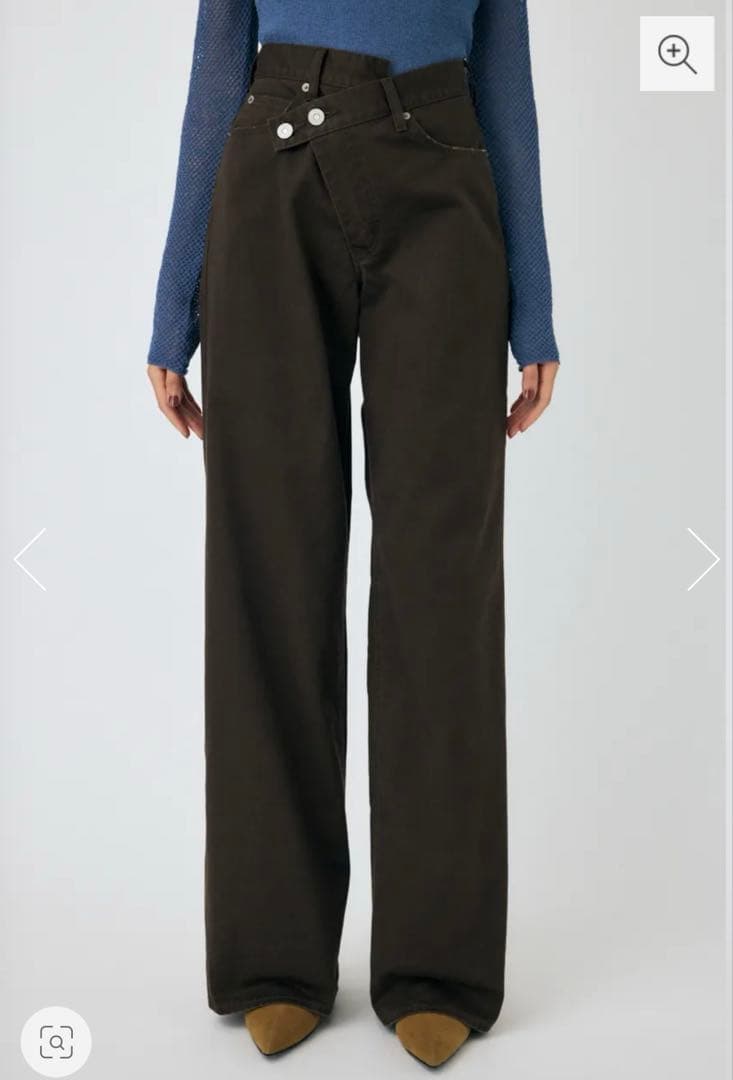 moussy CROSS CHINO WIDE STRAIGHT ブラウン 0