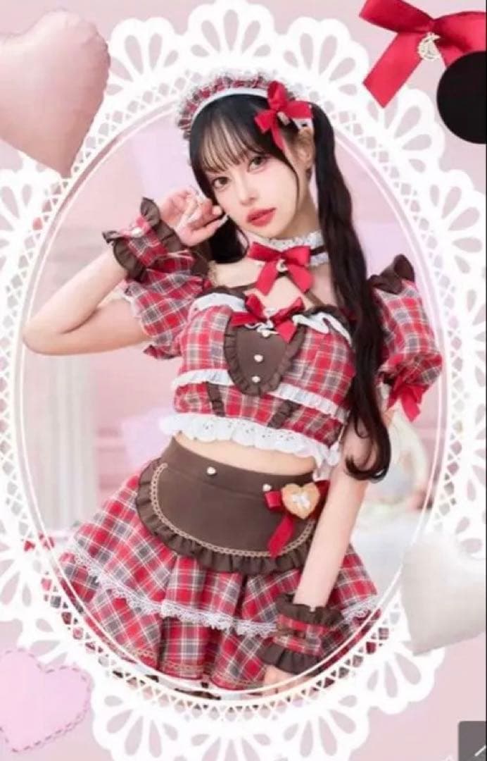 チョコラブチェックメイド《バレンタインコスプレ》Malymoon/マリームーン