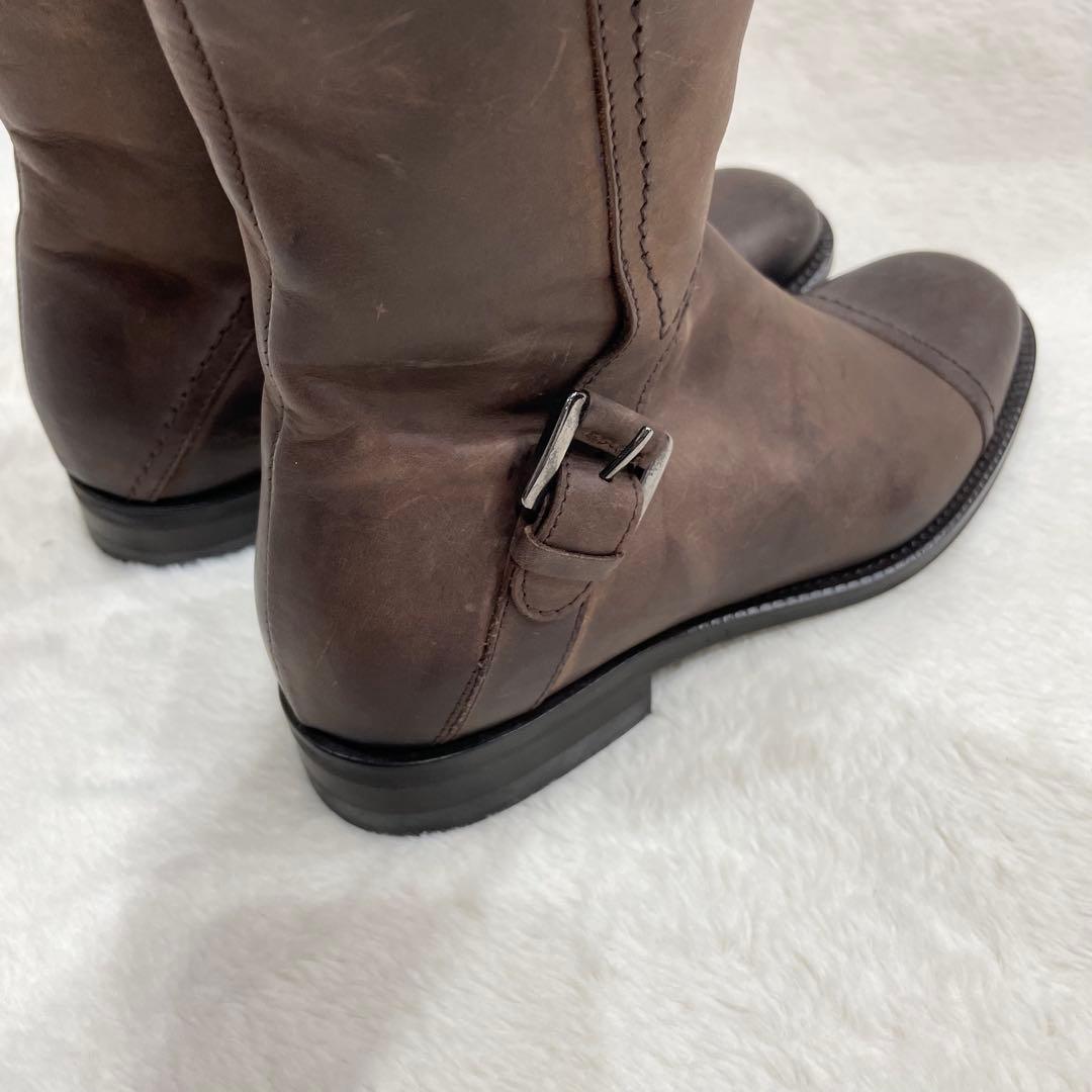 【MARNI】未使用　マルニ レザー ウエスタンブーツ サイドジップ　37