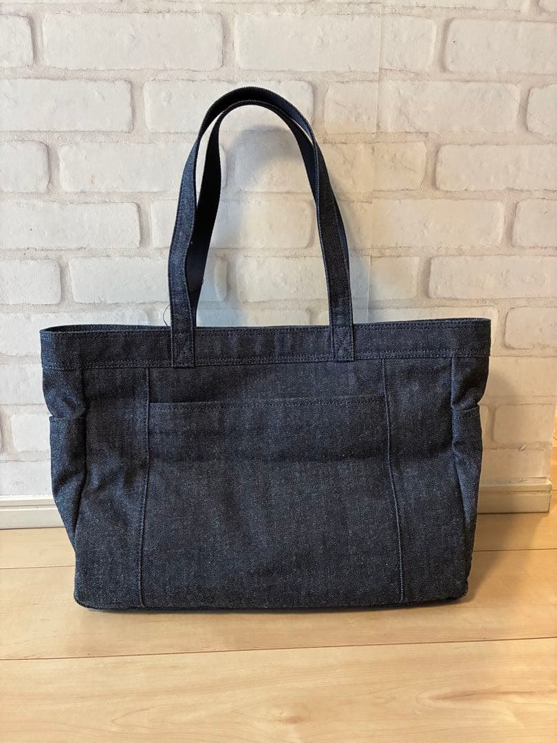 新品☆Lexus トートバッグ デニムブルー&ブラック☆牛革☆レクサスオーナー