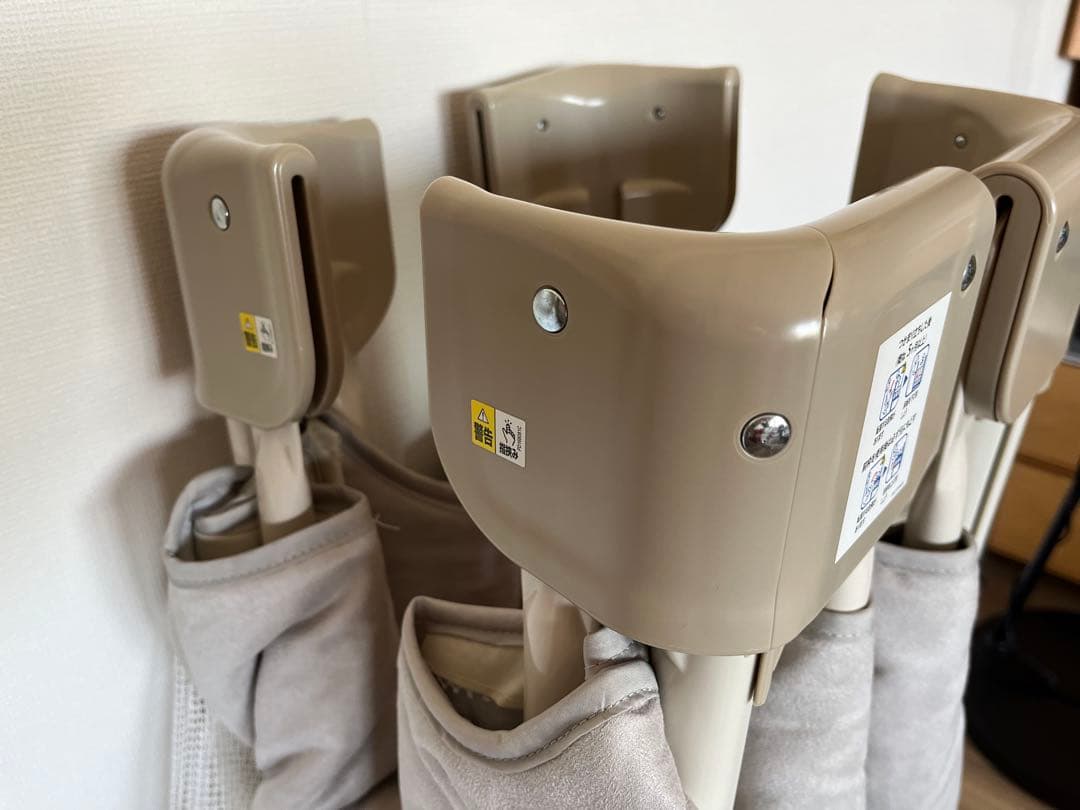 Aprica ココネルエアー 折りたたみ ベビーベッド ベージュ マットレス付き