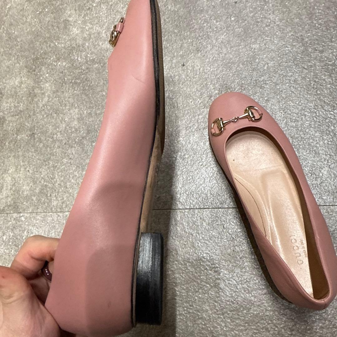 【美品】GUCCI ピンク ローファー パンプス