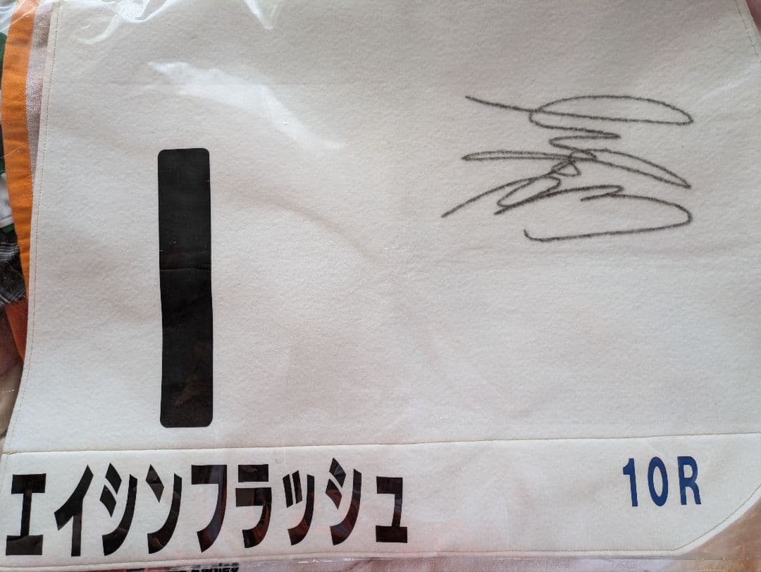 エイシンフラッシュ　レプリカゼッケン　ウチパクさん直筆サイン入り