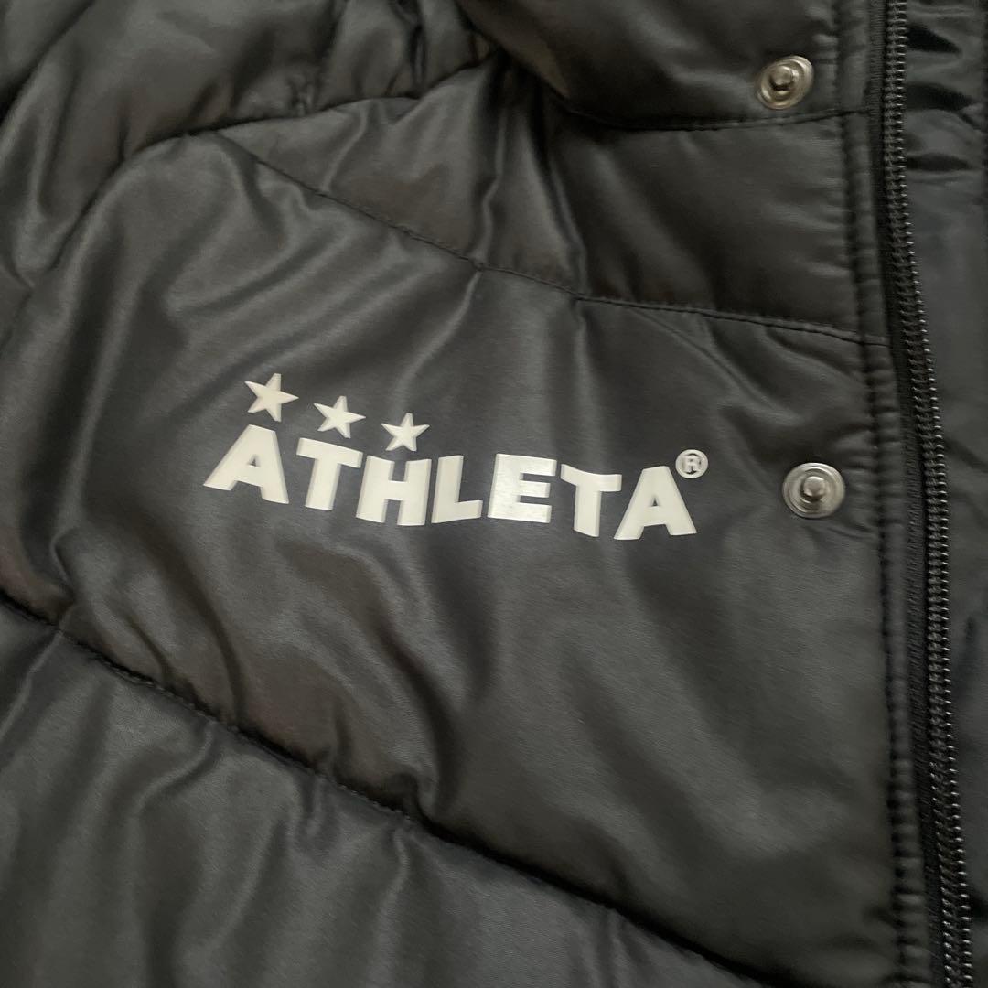ATHLETA ブラック ロングベンチコート　美品　140