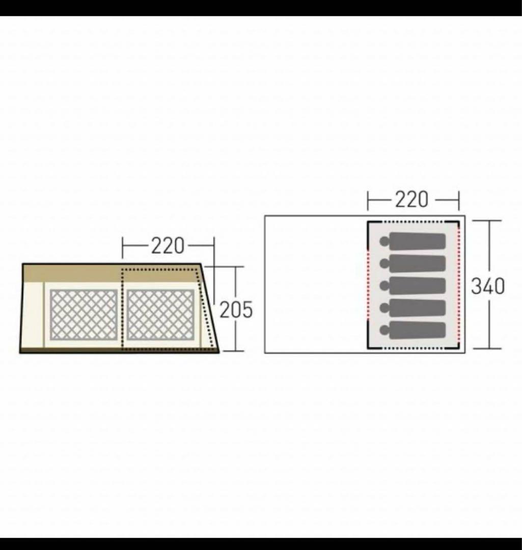 オガワ　ロッジシェルターインナー 5人用 3593