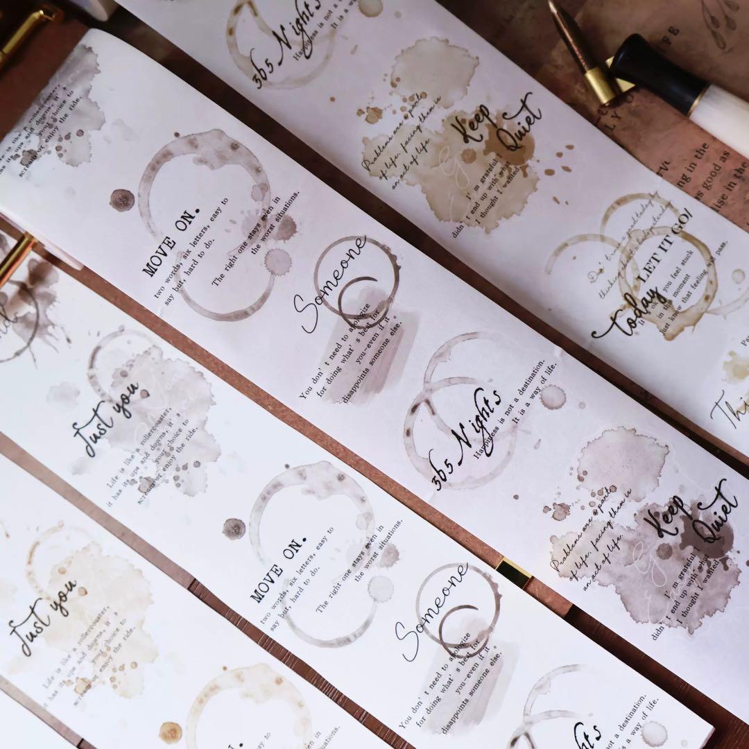 壹洱原创《咖啡渍》海外マスキングテープ　マステ 【2556】