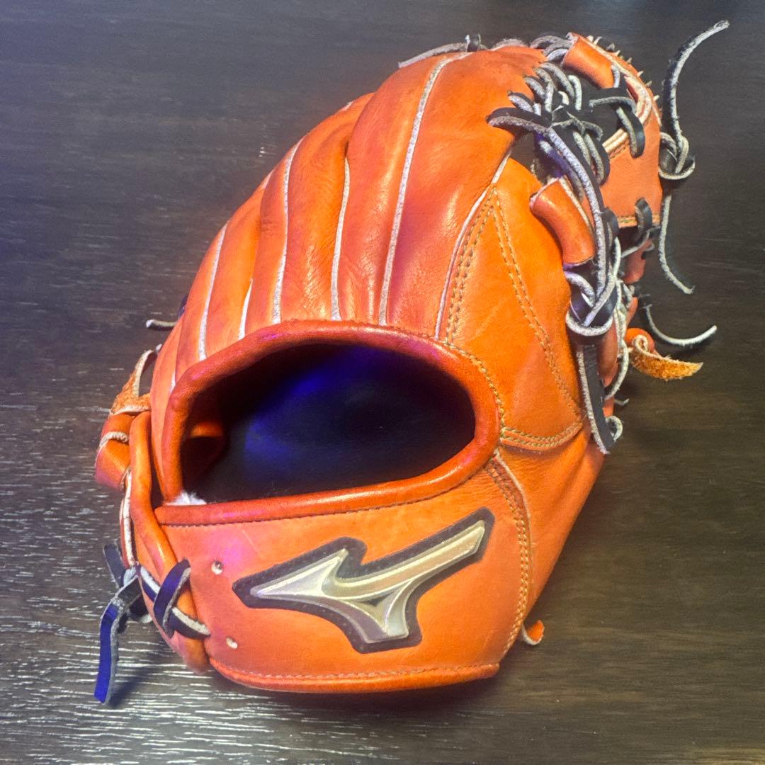 ミズノ　グローバルエリート　軟式グローブ オレンジ