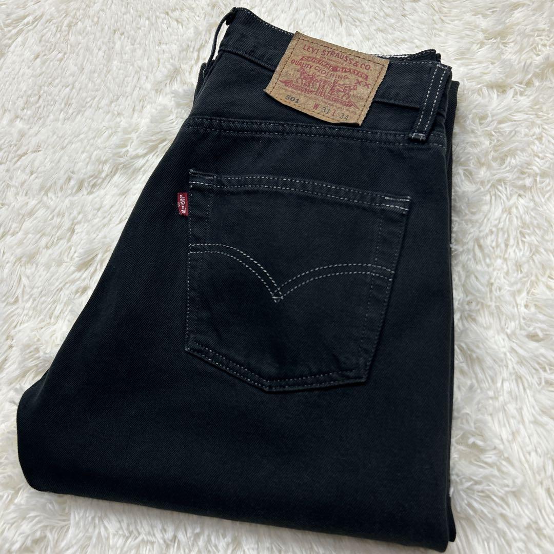 美品　希少　90s USA製 リーバイス　501 ブラック ホワイトステッチ
