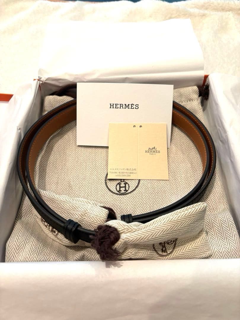 HERMES ケリーベルト　ノアール　シルバー金具　ブラック　新品未使用