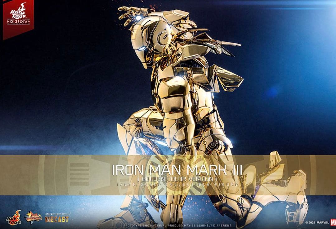 a*u様 ホットトイズ　アイアンマン マーク3 ゴールドカラー版　全世界3000