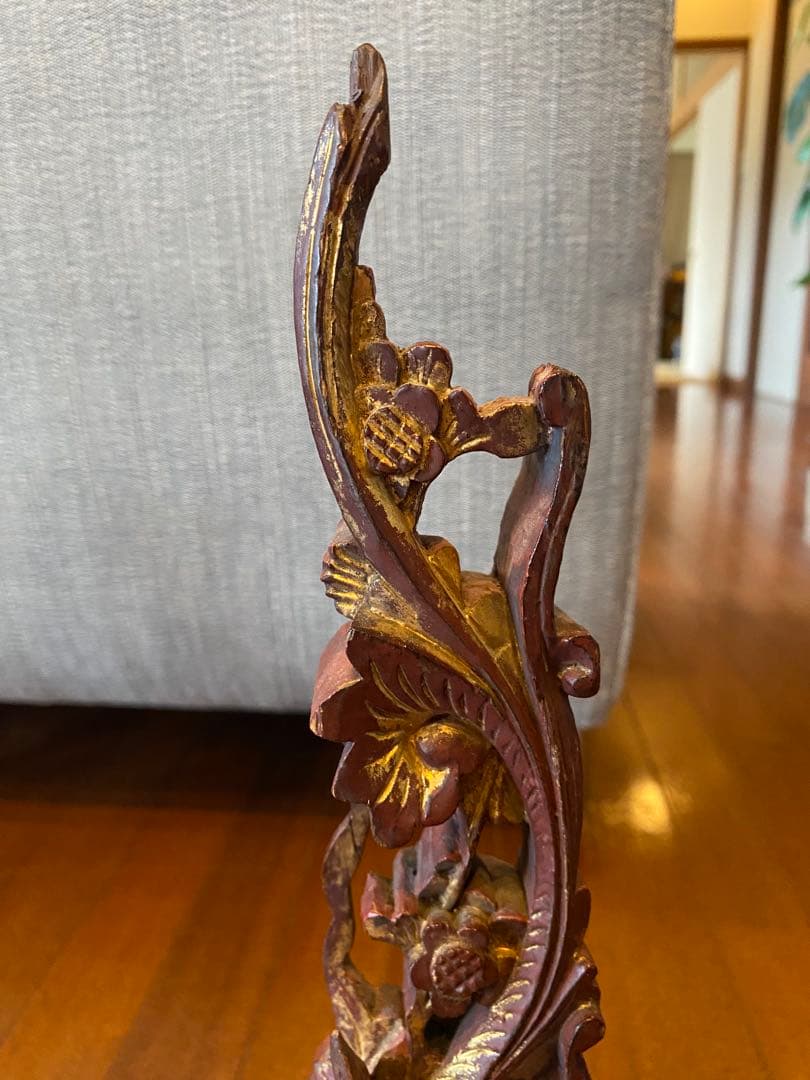 中国アンティーク　龍の彫刻