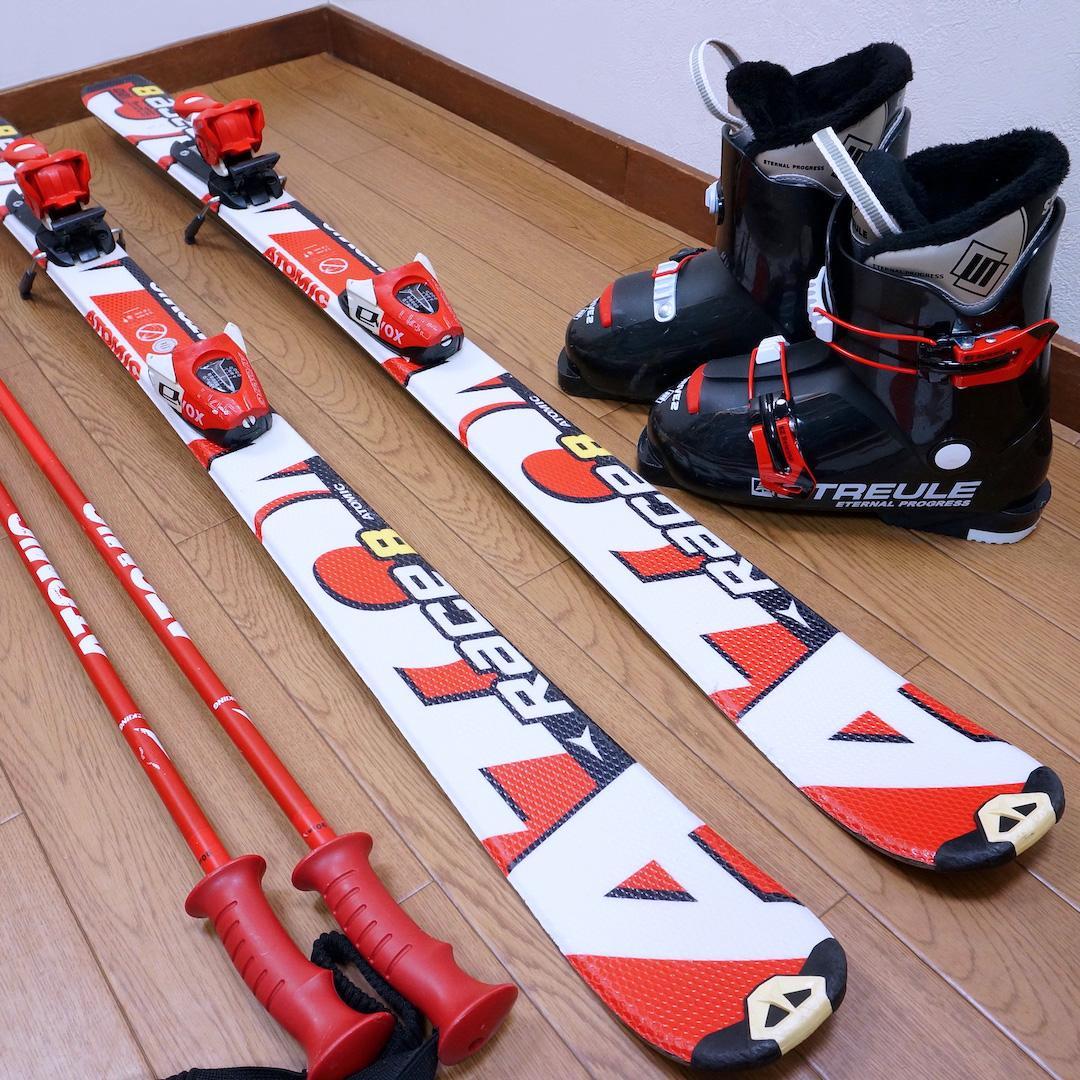 メンテ済 120cm 靴23cm ATOMIC スキーセット