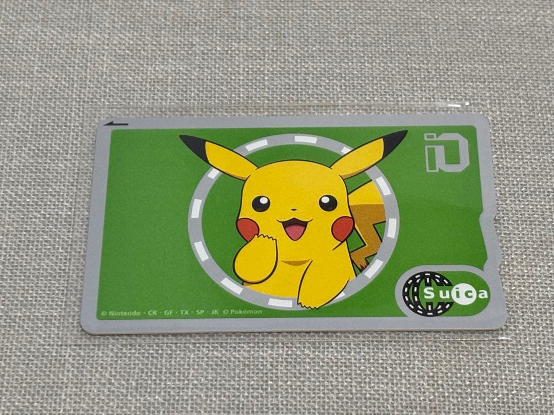 【使用可能】ピカチュウ Suicaカード 台紙&パスケースセット