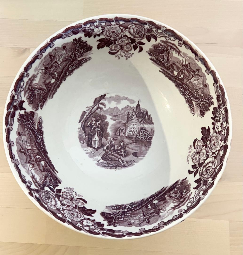 ☆希少☆19世紀　英国アンティーク　スロップボウル　陶器　茶器　イギリス