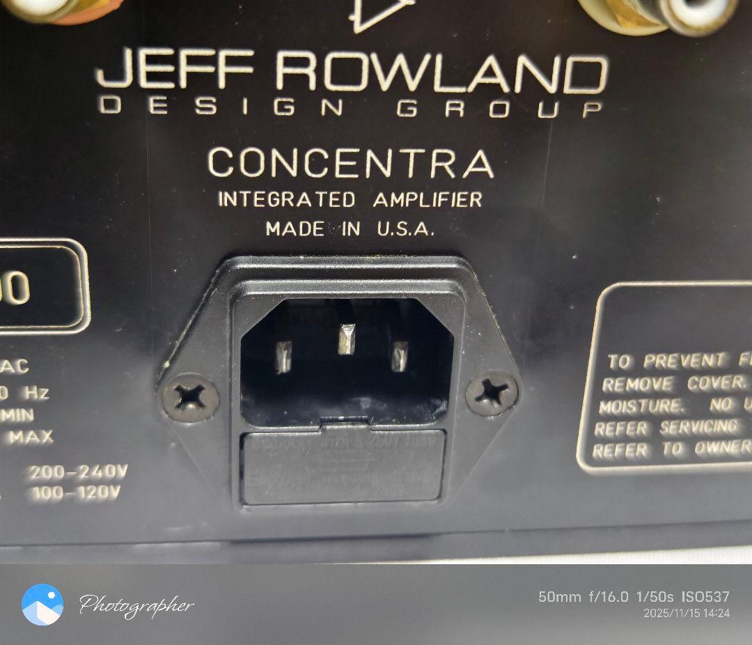 Jeff Rowland プリメインアンプ Concentra 定価110万