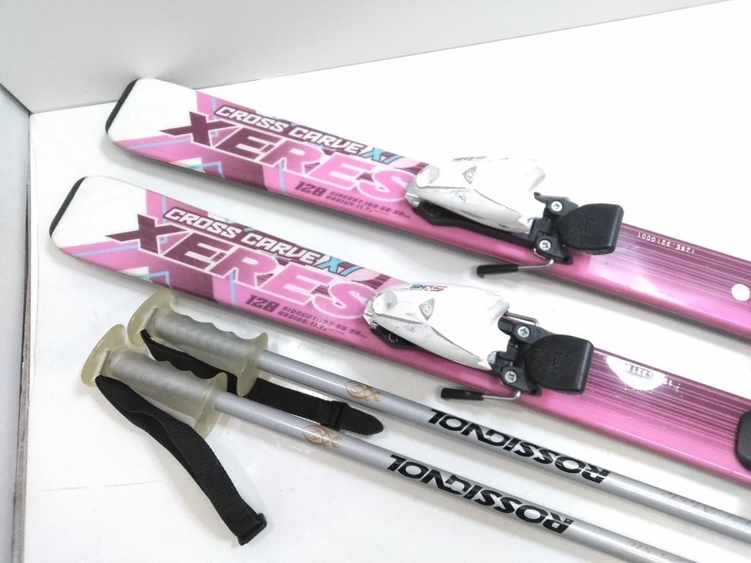 女の子 ジュニアスキー4点セット セレス 128cm ブーツ 25cm ◇