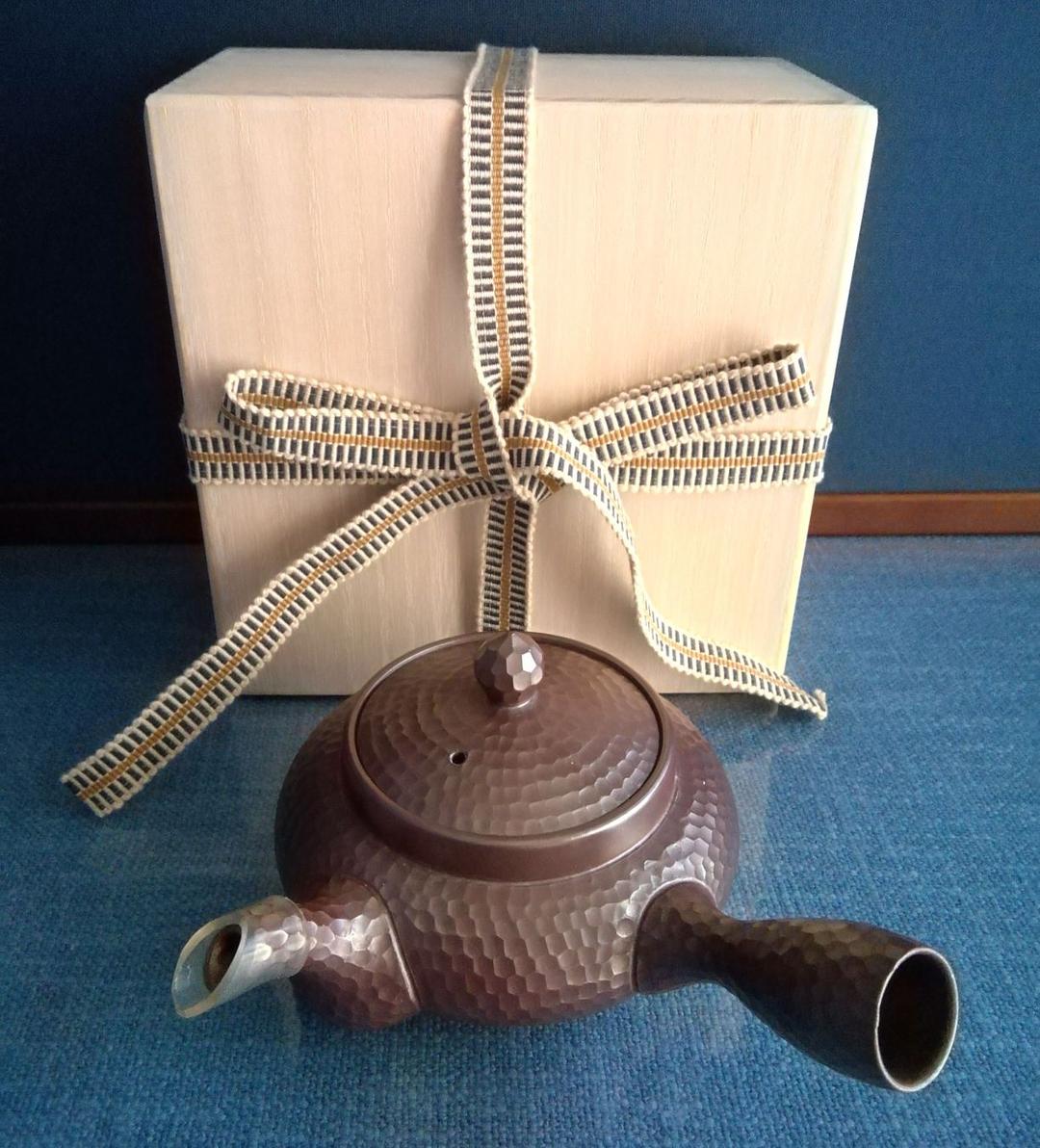 万古焼手造り急須　極細ダイヤモンドカット仕様