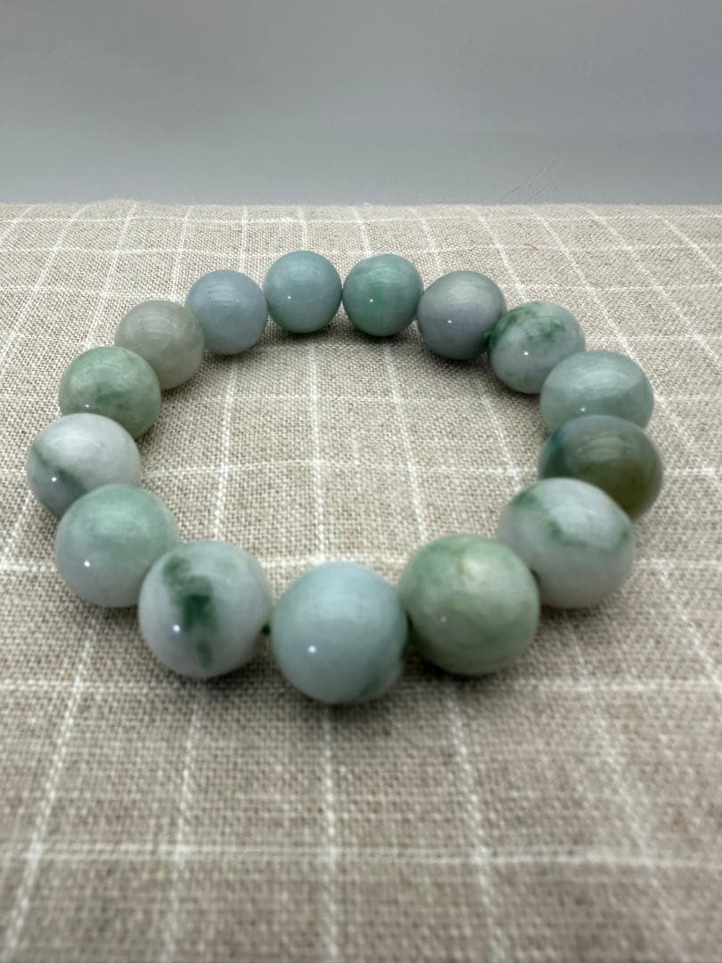☆天然☆極上品 極潤糸魚川翡翠美麗☆ろうかん質☆ブレスレット【新品】