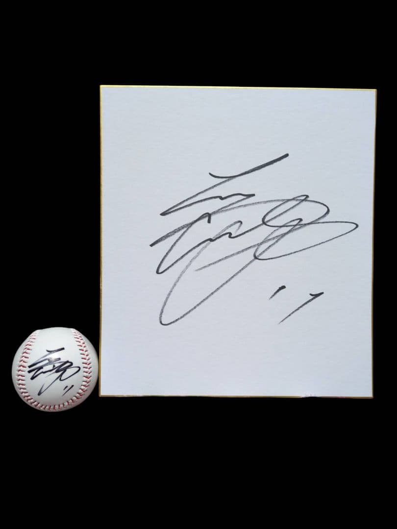 ファイターズ時代！大谷翔平直筆サインボール色紙セット