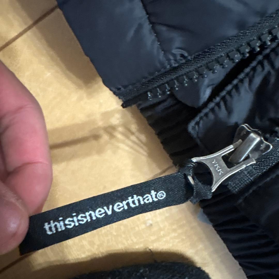 thisisneverthatブラック ダウンジャケット