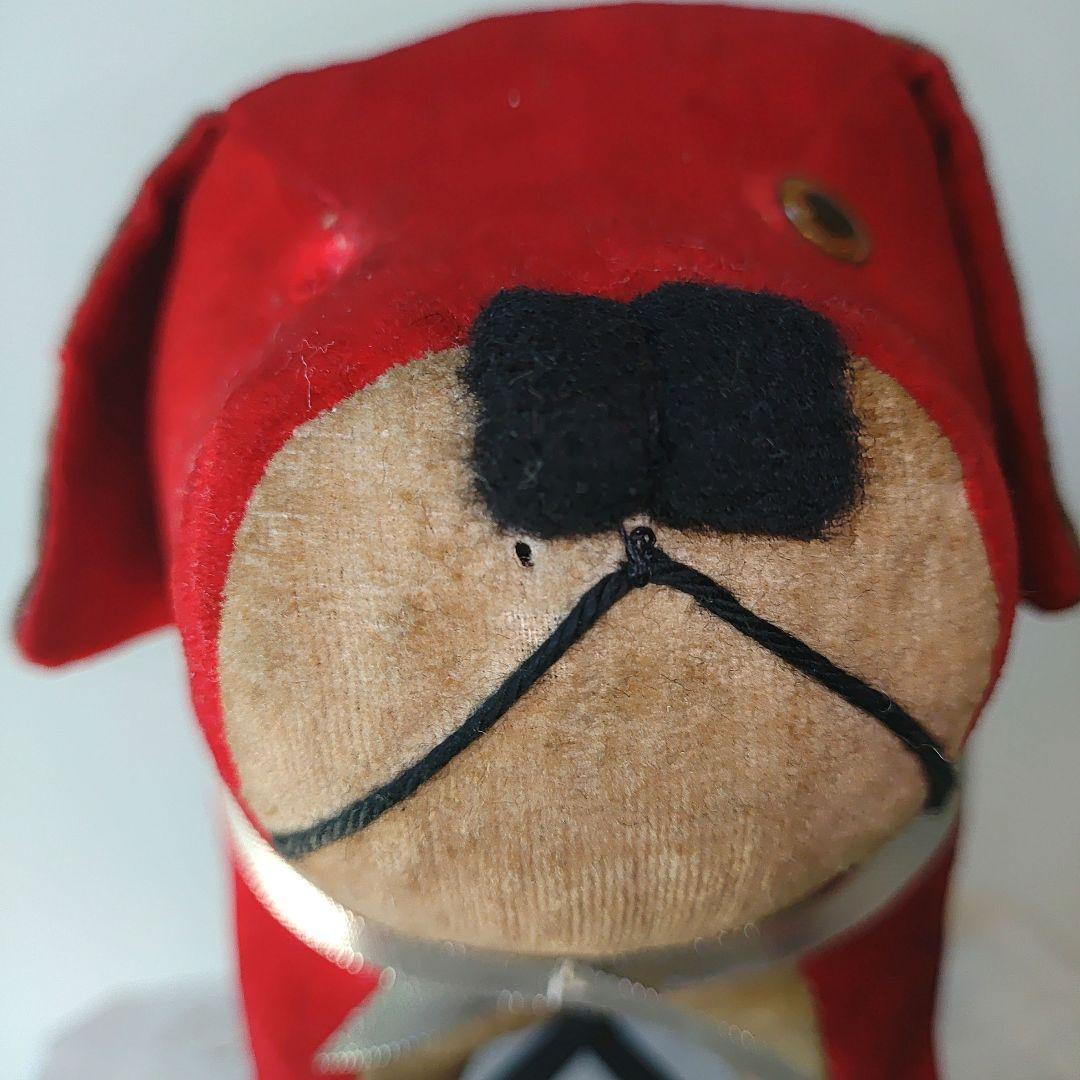 アンティーク人形　赤い犬の引きぐるま玩具