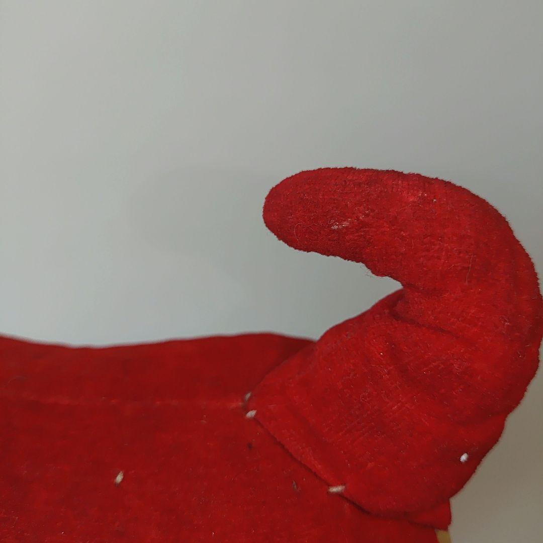 アンティーク人形　赤い犬の引きぐるま玩具