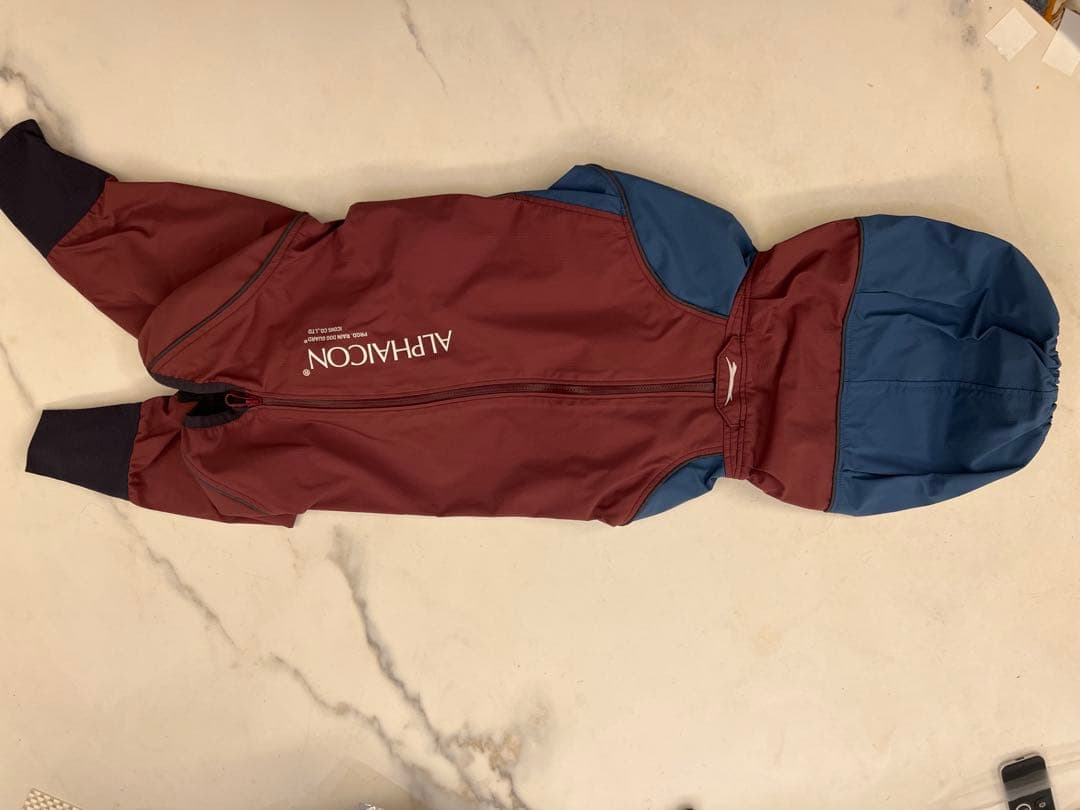 ALPHACON フード付き犬用レインコート防水加工済み