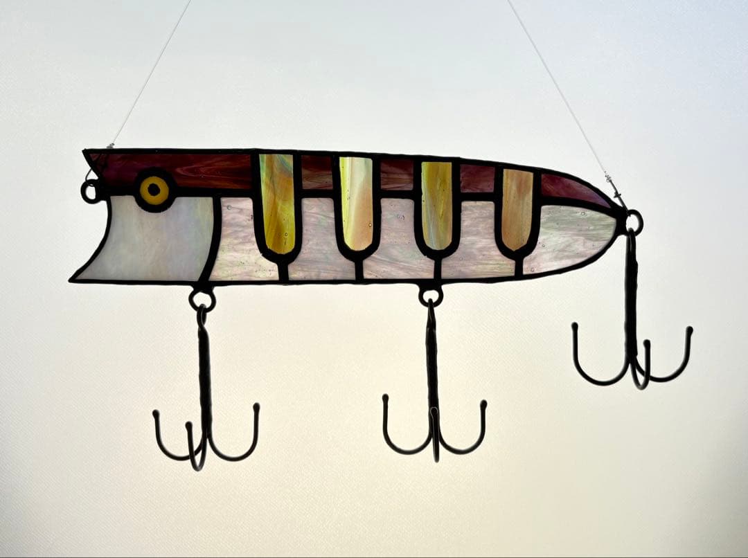 ポッパー型ステンドグラスウォールフック　〜popper Bass〜